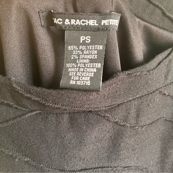 Zac and Rachel Black Wave Design A-Line Maxi Skirt Women’s Petite - Picture 4 of 4